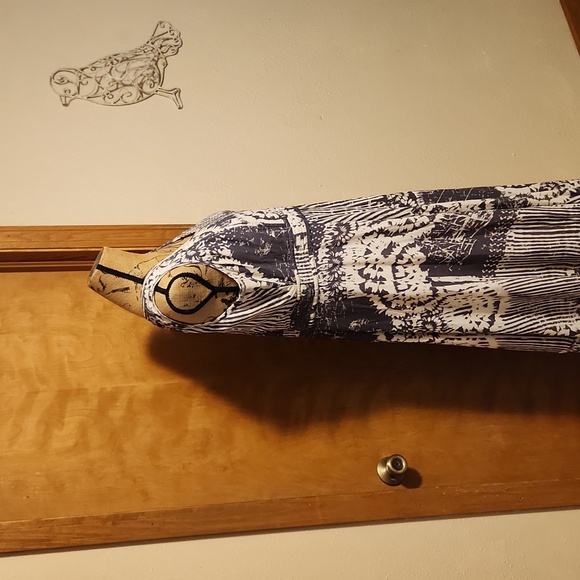 Coldwater Creek Gray Ivory Tie Dye Sleeveless Fit & Flare Maxi Dress Sz 14 - Picture 5 of 10